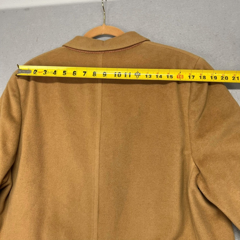 Vintage‎ 70's Ultissimo 100% Cashmere Overcoat Mens L Camel Tan Retro Academia - Picture 14 of 14